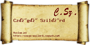 Czégé Szilárd névjegykártya