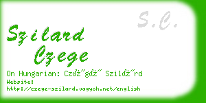 szilard czege business card